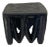 Vintage Black African Nupe Stool Nigeria 13" W by 10.75" H For Sale