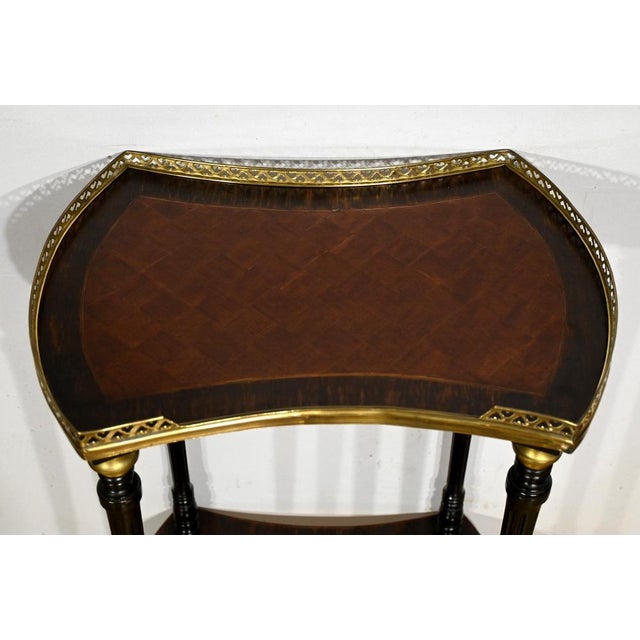 Side Table with Double Top in Mahogany and Blackened Pear, 1930 For Sale - Image 5 of 18