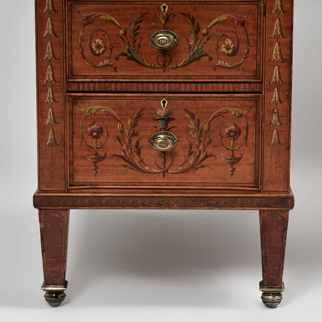 Antique English Adams Style Leather Top Desk For Sale - Image 10 of 13