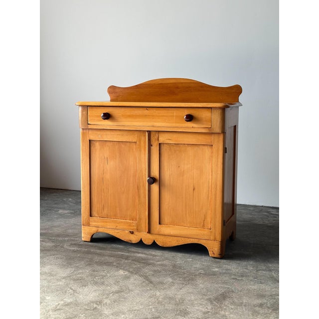 Vintage American Farmhouse Pine Washstand Cabinet Sideboard For Sale - Image 17 of 18