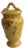 Vintage Arte Italica Ceramic "Sole Mustard" Collection 10" Tall Yellow Jar With Lid Grapes Leaves Design Made in Italy For Sale