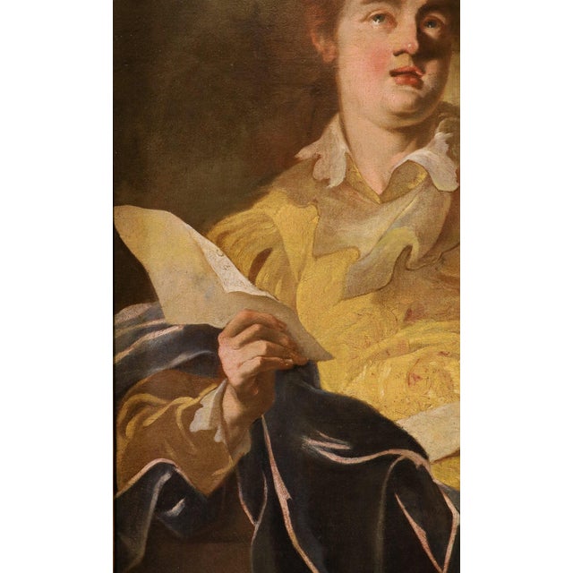 Baroque Claude Vignon, Portrait of the Singer, 1625, Oil on Canvas For Sale - Image 3 of 15