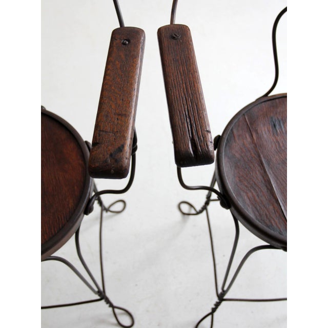 Early 20th Century Antique a.h. Andrews Wire Ice Cream Parlor Bar Stools For Sale - Image 5 of 16