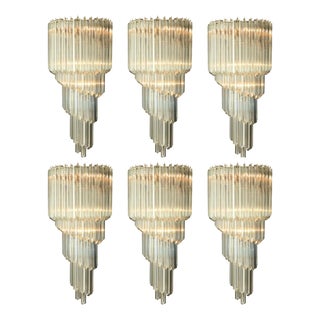 Venetian Murano Wall Sconces, 1980s, Set of 6 For Sale