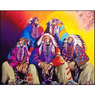 1990s Earl Biss "Land of the Free Home of the Brave" Hand Signed Serigraph For Sale