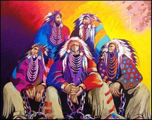 1990s Earl Biss "Land of the Free Home of the Brave" Hand Signed Serigraph