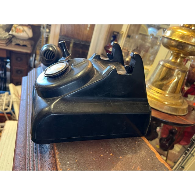 Early 20th Century Early 20th Century Black Cranked Bakelite Hotel Phone For Sale - Image 5 of 9