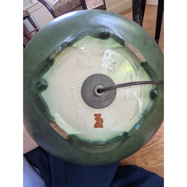 Green Early 20th Century Hampshire Ceramic Lamp For Sale - Image 8 of 9