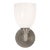 Chapman & Myers for Visual Comfort Signature Wilton Single Bath Light in Antique Nickel with White Glass For Sale
