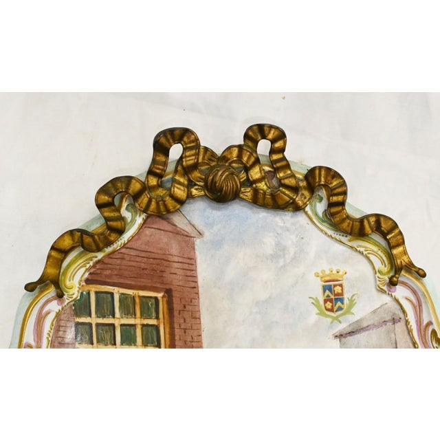 Girandole Painted Lille Porcelain Candelabra Plates, Set of 2 For Sale - Image 5 of 15