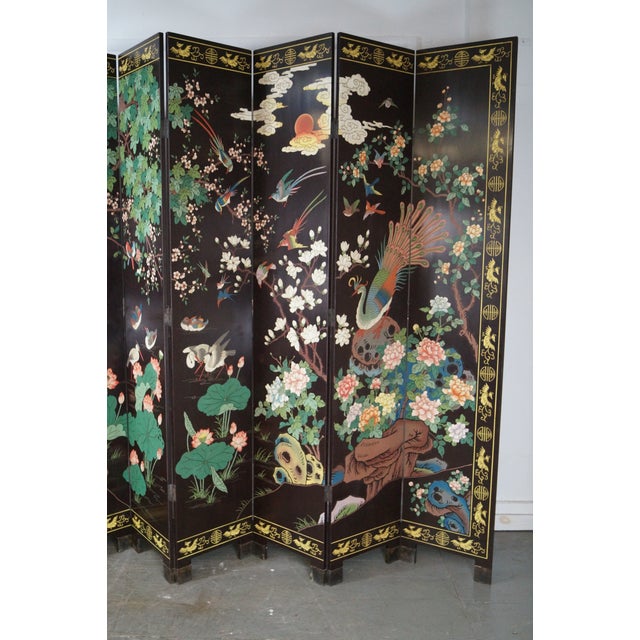 Chinese Monumental Coromandel Lacquer 12 Panel Folding Screen Chairish