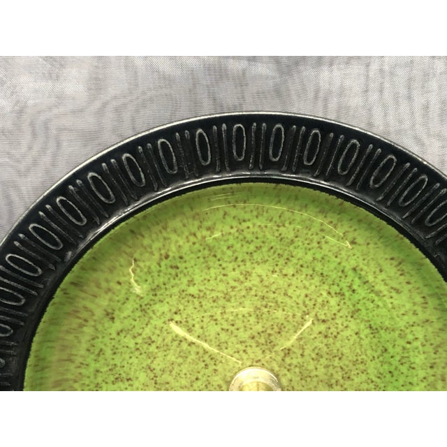 Metal Vintage Red Wing Art Pottery Dish With Handle For Sale - Image 7 of 13