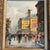 1950’s original impressionist Paris street scene painting on canvas in chunky gold frame. Signed. Measures 8x10 or...