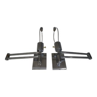 Vintage Hansen New York Wall Lamps in Chrome - a Pair For Sale