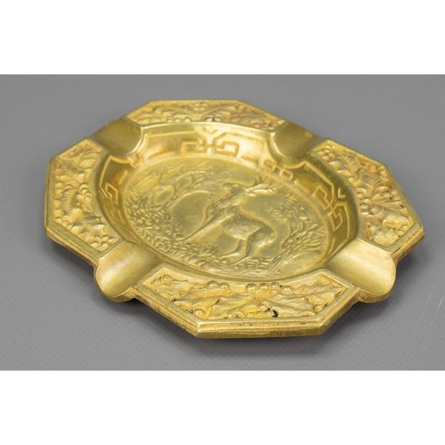 French Cast Bronze Ashtray with Stag Motif, 1950s For Sale - Image 16 of 18