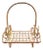 Art Nouveau Wrought Iron Basket with Handle For Sale