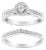 .925 Sterling Silver 1/3 Cttw Diamond Halo and Pave Shank Engagement Ring Set (I-J Color, I3 Clarity) - Ring Size 7 For Sale