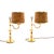 Brown Vintage Brass Table Lamps with Velvet Shades, 1970, Set of 2 For Sale - Image 8 of 8