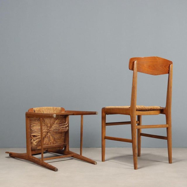 Brown Vintage Side Chairs, 1950s For Sale - Image 8 of 9