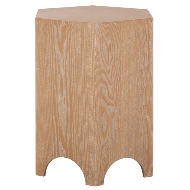 Barahan End Table in Bleached White For Sale In Philadelphia - Image 6 of 7
