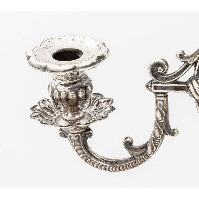Silver Austrian .800 Silver Candelabrum, 1872-1922 For Sale - Image 8 of 14