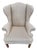 Plaid Wingback Armchair For Sale