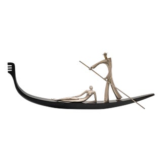 Gondoliere with Lady by Karl Hagenauer, 1930s For Sale