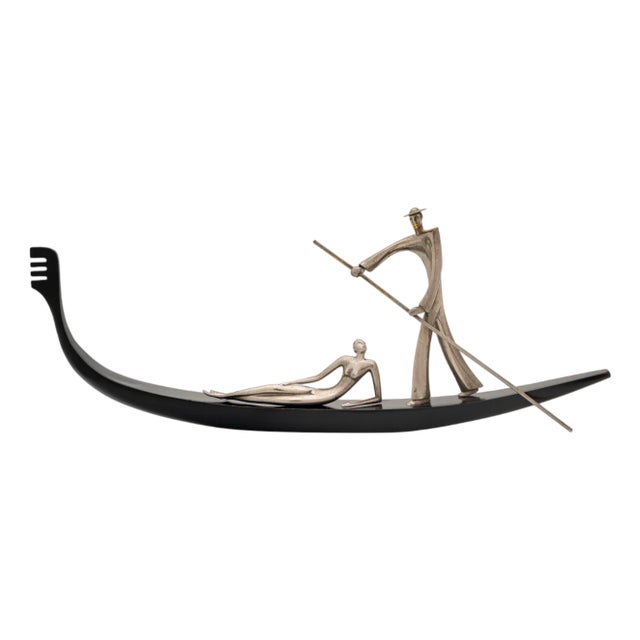 Gondoliere with Lady by Karl Hagenauer, 1930s For Sale