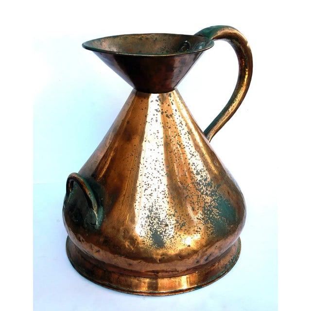Large Antique French Hand-Hammered Copper Milk Jug/Pitcher For Sale - Image 9 of 9