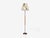Green 1950s Swedish Modern, Floor Lamp, Teak, Brass, Pleated Floral Fabric For Sale - Image 8 of 10