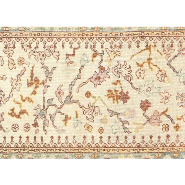 Expertly hand-woven in the Nile delta region of Northern Egypt, this Vintage Egyptian Sultanabad Runner is a stunning...