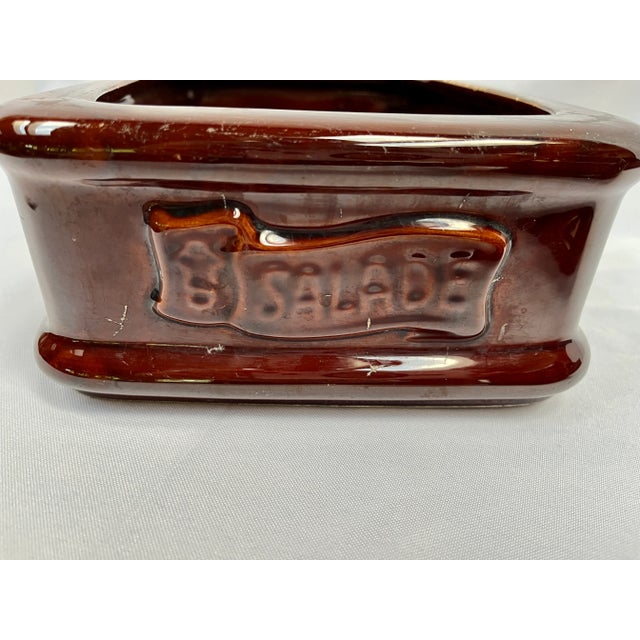 French Ceramic Salad Serving Set of 4 For Sale - Image 9 of 11