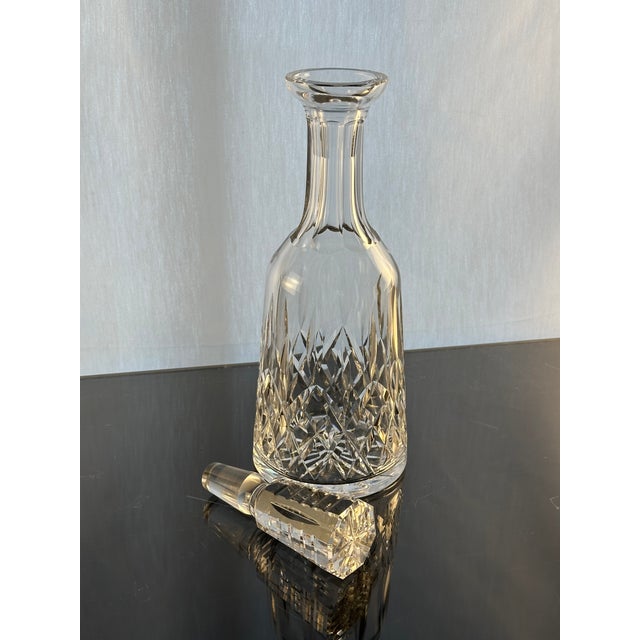 Waterford Lismore Wine Decanter – Irish Cut Crystal – Vertical Cut Stopper – Vintage For Sale In Boston - Image 6 of 10