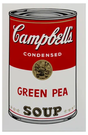 Sunday B. Morning after Andy Warhol, Campbell's Green Pea Soup, Silkscreen Print