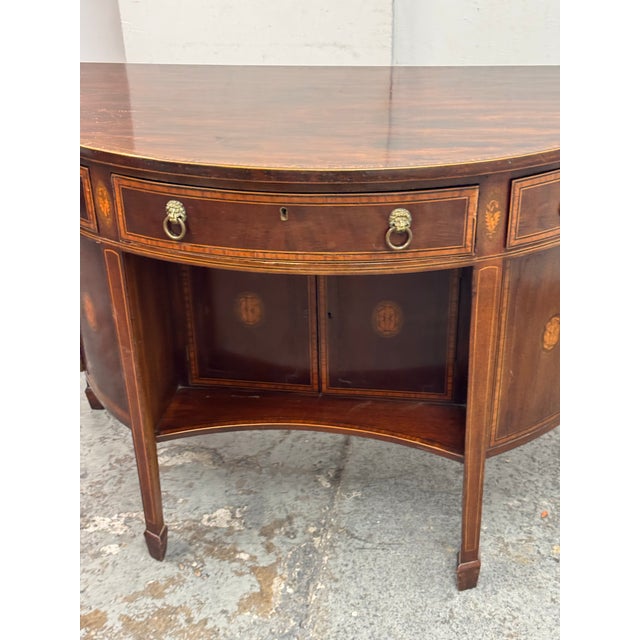 Late 19th Century Federal Style Inlaid Mahogany Sideboard, 19th Century For Sale - Image 5 of 12