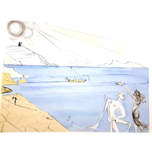 Salvador dali - the laurels of happiness - original signed engraving handsigned in pencil and numbered edition: f195/195 -...