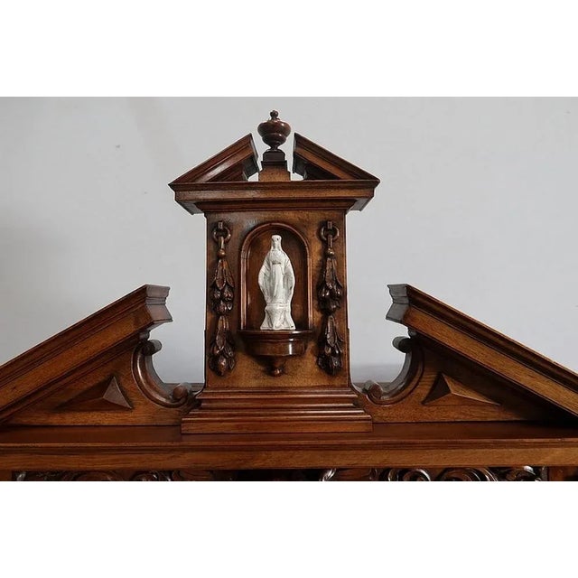 Wood Small Renaissance Two-Piece Buffet, 17th Century For Sale - Image 7 of 18