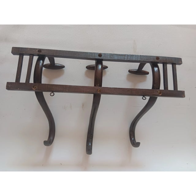Vintage Wall Coat Rack in Bentwood, 1950s For Sale - Image 5 of 7