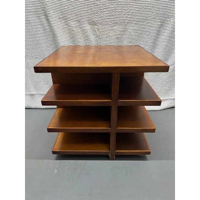 Minimalism 1960s Set of Burled Wood Bookshelf Bedside Tables - In the Manner of Donald Judd For Sale - Image 3 of 5