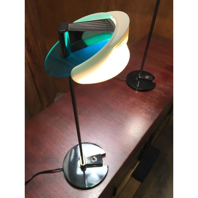 Postmodern Fritz Table Lamps by Perry King & Santiago Miranda for Arteluce-A Pair For Sale - Image 3 of 12