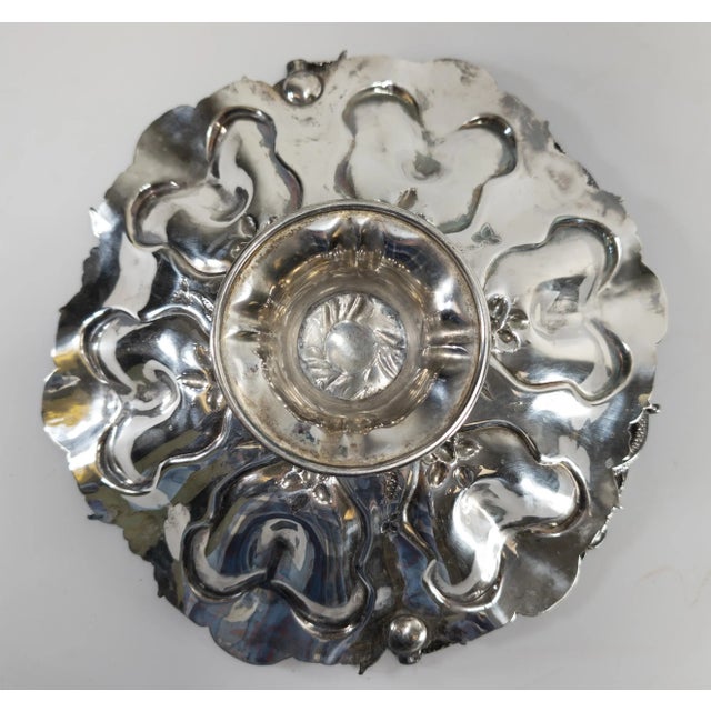 19th Century Nautical Themed Silverplate Bowl With Seashells and Dolphins For Sale - Image 12 of 12