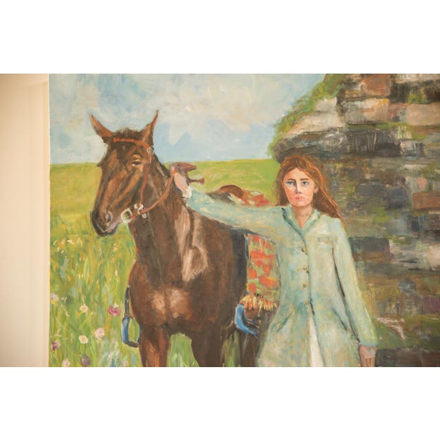 :: "Woman and Horse" painting by Chappaqua artist Grace B. Keogh. Gorgeous vibrant colors and expressions on the subjects....