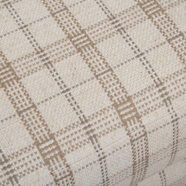 Basie Casual Linen Swivel Chair For Sale - Image 9 of 9