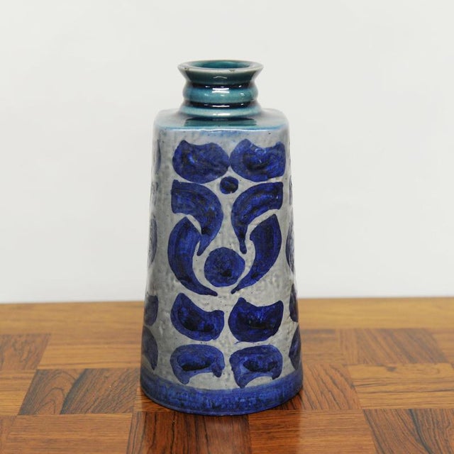 Blue Decorative Vase by Upsala Ekeby, 1960s For Sale - Image 9 of 10