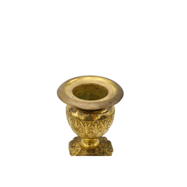 Late 18th Century Pair of Empire "Retour d' Egypt" Candlesticks For Sale In New York - Image 6 of 7