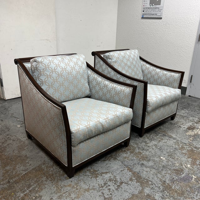 Kreiss Furniture Custom Wingback Arm Chairs a Pair Chairish