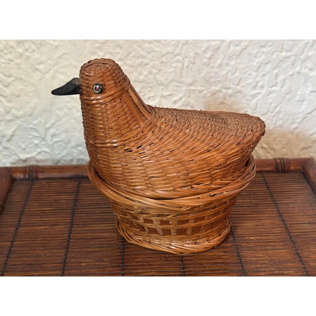 1970s Wicker Bird Basket For Sale - Image 9 of 9