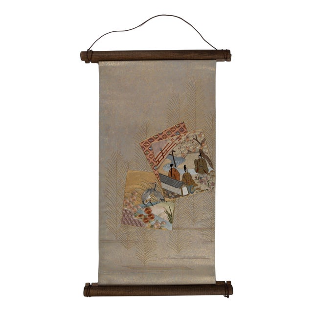 Japanese Ceremonial Silk Wall Tapestry by Renaras For Sale