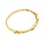 Modern 1980s 14k Yellow Gold Baguette Diamond Ribbon Bangle Bracelet For Sale - Image 3 of 4