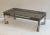 Mid 20th Century Large French Low Cocktail or Coffee Table of Brushed Steel and Smoked Glass, Greek Key For Sale - Image 5 of 11